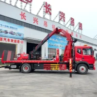 4×2dongfeng Wrecker Tow Truck With 10Ton Knuckle Boom Crane