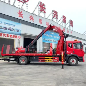 4×2dongfeng Wrecker Tow Truck With 10Ton Knuckle Boom Crane