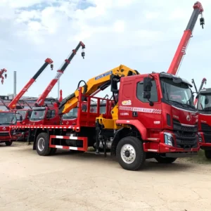 4x2Dongfeng Tow Truck with Knuckle Boom Crane