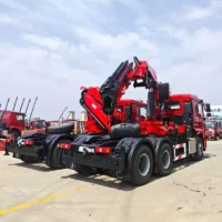6x4 shacman tractor truck 16 ton crane