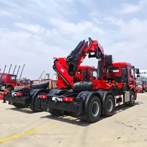 6x4 shacman tractor truck 16 ton crane